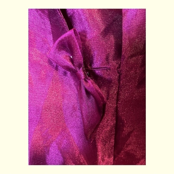 Alex Evenings Iridescent Magenta Bow Jacket XL - Picture 6 of 8